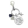 Silvia Creations And Co Portachiavi per casa con frase noi ci vediamo a casa e charms
