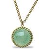 ANEMONE JEWELRY Lussuosa Collana di Avventurina Verde - Collana Rotonda Personalizzata con Ciondolo per Donne - Collane Moda, Collane Dichiarazione, Collane Stratificazione, Collane Vintage - Scegli il tuo Materiale