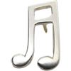 Handmade Semicroma : Spilla da giacca in Argento 925 con Note Musicali - Croma - Musica - Nota - Musicista