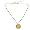 Handmade Collana Girocollo in Acciaio Dorato con Medaglietta Costellazioni | Collana da Donna in Acciaio Color Oro a Tema Zodiaco, Ciondolo Costellazioni Astronomiche