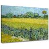 Handmade Veduta di Arles - Tela quadro in canvas con telaio in legno - Vincent Van Gogh - Artyexpress Made in Italy