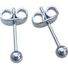 Generico 925 Sterling Silver Piercing Hollow Ball Stud Unisex Earrings Tiny Lightweight Stud Earrings (4mm)