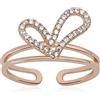 Meissa 925 Argento Sterling Anelli da dito a cuore semplici e minimalisti per donne Anello a cuore unico fatto a mano Anello per la promessa di fidanzamento Misura regolabile