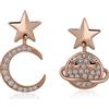 Meissa Pianeta Orecchini per le donne Saturno Spazio Borchie Divertente Orecchini carino Outer Space Star Orecchini asimmetrici Luna Orecchini Dangle