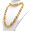 Handmade Generico Collana Donna artigianale in Quarzo Citrino, Pietra Naturale, Fatta a Mano, Senza Chiusura