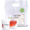 Resin Pro® ArtSoap KariSoap - Base per Saponi Artigianali con Burro di Karité 1 Kg Bianca con Colorante in Regalo Rosso Passion, Basi per la creazione di saponi Facile, Sicura, Base per Sapone