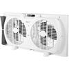 Comfort Zone CZ319WT2 - Ventilatore a doppia finestra, 22,9 cm, con controllo del flusso d'aria reversibile, estensioni di blocco automatiche e interruttore ventola a 3 marce, regolazione silenziosa