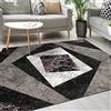 Mazovia Tappeto Moderno - Morbido Pelo Corto - Tappeto da Salotto Oeko-Tex - Tappeto per Ingresso Camera, Da Letto, Cucina, il Soggiorno - Collezione ATENA - Grigio 220 x 300 cm
