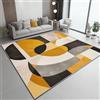 Generic Tappeto Antiscivolo da Interno Geometria solida dell'arte moderna Stampa Decorativa, Morbido e Resistente Giallo senape, per Camera da Letto Ingresso Corridoio Porta di Casa 140 x 200 cm