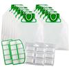 Jpshop Kit 12 Sacchetti Microfibra - 2 Profumi - 2 Filtri Compatibili Folletto Vk200/220S
