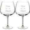 Wanapix | Set 2 Bicchiere da Gin Tonic Personalizzato | Calice da Cocktail | Inciso al Laser | Calice da Gin Bicchiere Ballon Acqua | 70 cl | Regalo originale | Love heart