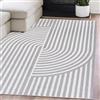 Mazovia Tappeto Soggiorno 80x150cm Bianco Ecru Archi Geometrici Morbido | Tappeto per Camera da Letto Ufficio Sala da Pranzo Facile da Pulire Adatto Agli Animali Resistente Ai Detergenti Pelo Corto