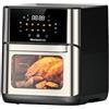 Melchioni Family | Friggitrice ad Aria Flora 12L con Cestello Quadrato e Inox, 1800W alimentazione 220-240V AC