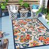 Carpeto Rugs Tappeto Astatto da Esterno Terrazzo Moderno a Pelo Corto - Tappeto per Esterno Grande - Tappeti da Esterno - Blu Multicolore - 80 x 200 cm