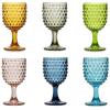 FADE Set 6 Calici da vino in vetro con bolle Glamour 300 ml - Ibiza (Multicolor)