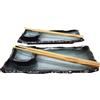 MystiCalls Set di stoviglie per sushi per 2 persone, blu/nero, set da portata con 2 piatti per sushi, bacchette