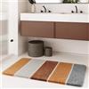 Homie Living Tappeto da bagno, morbida e soffice Badematte con pelo soffice | antiscivolo e lavabile Rio Marina (70 x 120 cm, Terracotta)