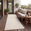 Paco Home Tappeto Cucina Da Esterno Salotto Moderno Balcone Terrazo Motivo Scandinavo Motivo Boho Monocolore, Dimensione:80x150 cm, Colore:Crema 4