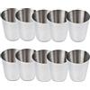 Puupaa 10 bicchieri in acciaio , 30/180/320 ml, riutilizzabili, in metallo, per birra, frappè, campeggio, escursionismo, attività all'aperto, interni, 180 ml