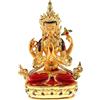 chiwanji 1x Avalokitesvara Buddha Statue Tibetano Piccolo Dorato Bodhisattva Home Decor