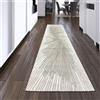 Teppich-Traum Tappeto elegante soggiorno camera da letto corridoio lungo moderno di alta qualità oro nobile/argento/bronzo effetto lucido crema 80 x 300 cm