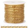 Ucevi Catene piatte in acciaio inox 304 placcato oro 18 K, per la creazione di gioielli, 2 mm, in acciaio inox 304, bobina per la creazione di gioielli fai da te
