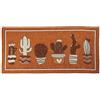 Generico Tappeto cucina cactus Made in Italy con retro antiscivolo lavabile lavatrice : Colore - Ruggine, Misura - 57x85