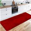 Siunwdiy Tappeto Antiscivolo Rosso Multifunzione per Ingressi Interni - Passatoia Moderna per Soggiorni, Camere da Letto, Cucine, Uffici e Corridoi,Rosso,60x210cm