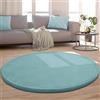 Paco Home Tappeto Bambini Rotondo Cameretta Bambina Ragezzi Tappeto Morbido Antiscivolo Moderno, Dimensione:80 cm tondo, Colore:Blu