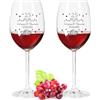 GRAVURZEILE Leonardo Bicchieri da vino con stampa UV - Nozze d'argento 25 anni - Personalizzati con nome e data - Regalo per lei e per lui, per matrimonio, fidanzamento, anniversario - Colore: Daily