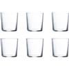 Luminarc Ruta - Set di 6 bicchieri alti in vetro trasparente, 36 cl, adatti per frigorifero, microonde, riciclabili