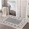 GBiancheria Tappeto Sassari in Cotone con Disegno Cuori - Colori Tortora e Grigio - Misure 40x60, 50x80, 60x110 - Tappeti Ideali Bagno, Cucina, Salotto (Grigio, 50x80 cm)