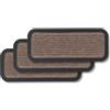 Astra Zerbino per esterni e interni - 25x60 cm Set da 3 Linee marroni - Zerbino antiscivolo - Tappeto cattura-sporco molto resistente - Zerbino per gradini