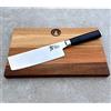 Palatina Werkstatt Kai Shun Classic DM-0728 - Coltello Nakiri ultra affilato da 16,5 cm, tagliere in legno di quercia 25 x 15 cm