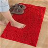 Reyox Tappetino da Bagno in Microfibra Ciniglia Lavabile in Lavatrice, Tappeto Bagno Assorbente Antiscivolo Rosso 1 70 x 140 cm