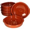 MamboCat Cazuela - Set di 6 ciotole Bernd, 850 ml, in argilla smaltata, misura XL, resistenti al calore, per casseruola, tiramisù, finger food, pezzo unico, realizzato a mano, vintage, medievale