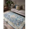 benuta Pop Tappeto Salotto Laury - Blu 250x350 cm - Fibra sintetica - Rettangolare & Stile: Vintage - Per camere da letto, sale da pranzo, soggiorni - facile da pulire