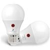 SINCELIGHT Crepuscolo all'alba Lampadina LED con doppio sensore a fotocellula, 9W, E27, accensione e spegnimento automatico in base al livello di luce diurna, per esterni, Bianco Freddo 6000K, 2 pz.