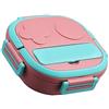 Fockety Lunch Box, Box Portatile in Acciaio Inossidabile di Grande capacità per la Casa (2 scomparti Rosa)
