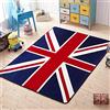 Lily&her Friends-American Style Union Jack UK bandiera britannica zerbino antiscivolo in velluto cristallo pavimento tappetino per divano, soggiorno, camera da letto, cucina, decorazione(45 x 75 cm)