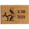 Happenings Zerbino Personalizzato In Fibra Di Cocco Con Testo Libero Tappeto D'ingresso Antiscivolo Naturale La Tua Iscrizioneper l'interno della casa (60 x 90cm, Modello 9)