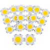LIGHBIB Lampadina LED COB Da 20 Pezzi Ad Alta Potenza 20mm3W 5W 7W 10W 250mA Chip Sorgente A Diodi All'interno Delle Lampade Da Incasso SpotLight,Bianco Naturale 4000K,3W 250mA 20mm