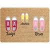 Social crazy Tappeto zerbino personalizzato - personalizzato con nome Famiglia figlio Scarpe - cocco naturale ideale per ingressi (Cocco Naturale, 90x60 cm)