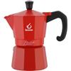 FOREVER Caffettiera Moka per Induzione, Miss Moka Prestige Induction 'All Red', Caffettiera Moka per Casa, Caffettiera Portatile per Viaggio, inclusa Guarnizione in Silicone (3 Tazze)