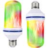 seaNpem Lampadina LED effetto fiamma - 4 modalità di illuminazione simulazione fiamma tremolante - E26 E27 B22 - Sensore di gravità a testa in giù - per festival, hotel, bar, casa, feste, Color, B size