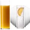 PLATINUX Bicchieri dritti da 240 ml (max 200 ml), set da 12 pezzi, bicchieri da succo in vetro, bicchieri alti per acqua, lavabili in lavastoviglie