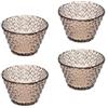 BRANDANI SET 4 COPPETTE DROP MOKA VETRO 40448