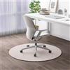 Hixingo Rotondo Tappeto Sedia Ufficio Parquet, Tappetino Scrivania per Sedia da Ufficio Antiscivolo, Tappeto Gaming Pavimento Antigraffio per Pavimenti Duri (Beige,90cm)