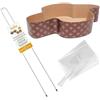 Dream' s Party Set Stampo COLOMBA (5pz - 750 gr) + SPILLONE in acciao INOX (62cm) + Sacchetti (5pz) con laccetto per chiusura - forma pirottino in Carta Forno Monouso per Colombe Pasquali ecc