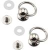 HSCGIN - Confezione da 20 bottoni a sfera in acciaio inox 360 girevoli, con testa a sfera, per fai da te, collare in pelle, cintura, borsa, scarpe, moto, jeans, Chicago